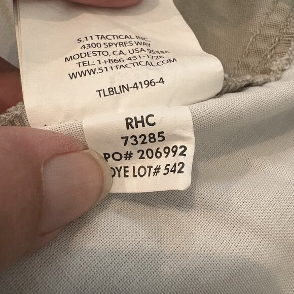 5.11 Tactical Cargo Shorts Mens 42 Utility Outdoor Ripstop Pockets Workwear - Picture 12 of 15